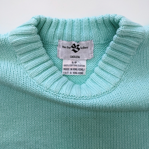 Vintage the Bay 3/4 sleeves knit sweater, women's small oversized - Picture 4 of 6